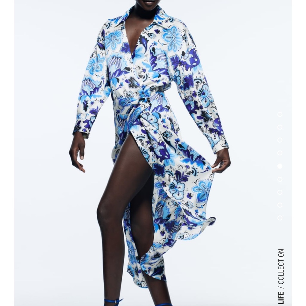 FLORAL PRINT WRAP DRESS
